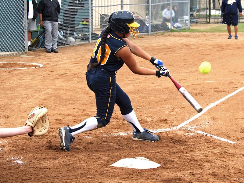 batting a softball