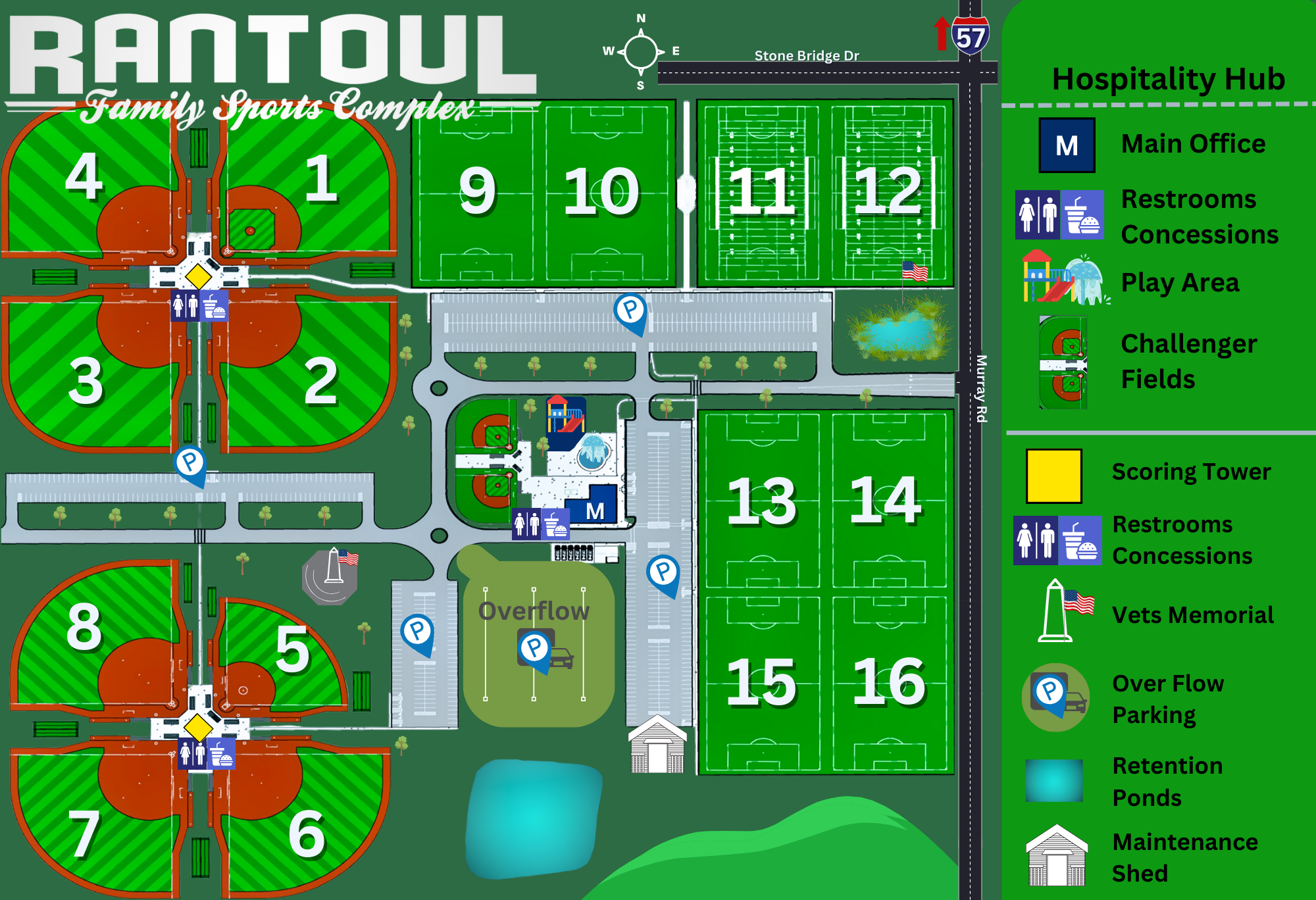 Complex Map - Rantoul Family Sports Complex